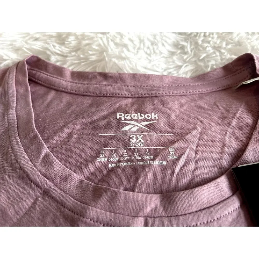 NWT Reebok Short Sleeve Tee, Purple, Women's 3X - Picture 4 of 4